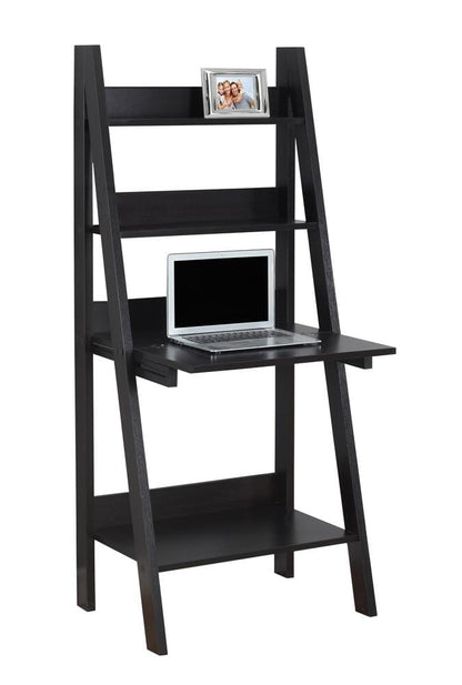 Monarch Specialties - Computer Desk, Home Office, Laptop, Leaning, Storage Drawers, 61inH, Work, Laminate, Brown, Contemporary, Modern - I-7043 veiw 2