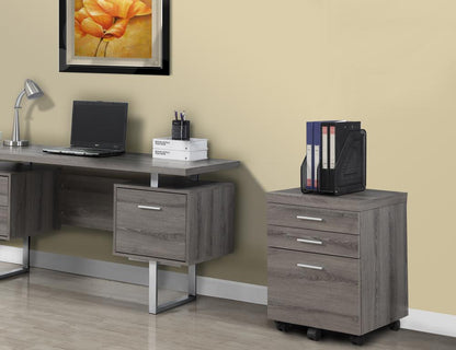 Monarch Specialties - File Cabinet, Rolling Mobile, Storage Drawers, Printer Stand, Office, Work, Laminate, Brown, Contemporary, Modern - I-7049 veiw 1