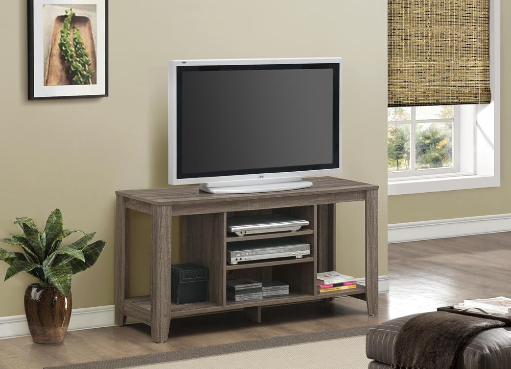 Monarch Specialties - Tv Stand, 48 Inch, Console, Media Entertainment Center, Storage Shelves, Living Room, Bedroom, Laminate, Brown, Contemporary, Modern - I-3528 veiw 1
