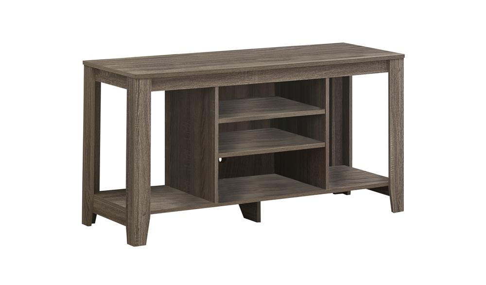 Monarch Specialties - Tv Stand, 48 Inch, Console, Media Entertainment Center, Storage Shelves, Living Room, Bedroom, Laminate, Brown, Contemporary, Modern - I-3528 veiw 2