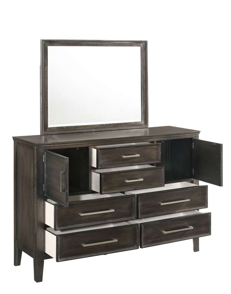 New Classic Furniture - Andover 60in Dresser With Doors-Nutmeg - B677B-050 veiw 2
