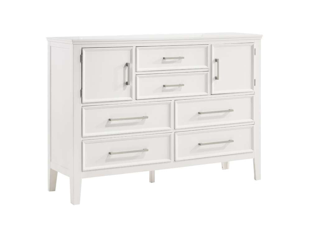 New Classic Furniture - Andover 60in Dresser With Doors-White - B677W-050 veiw 1