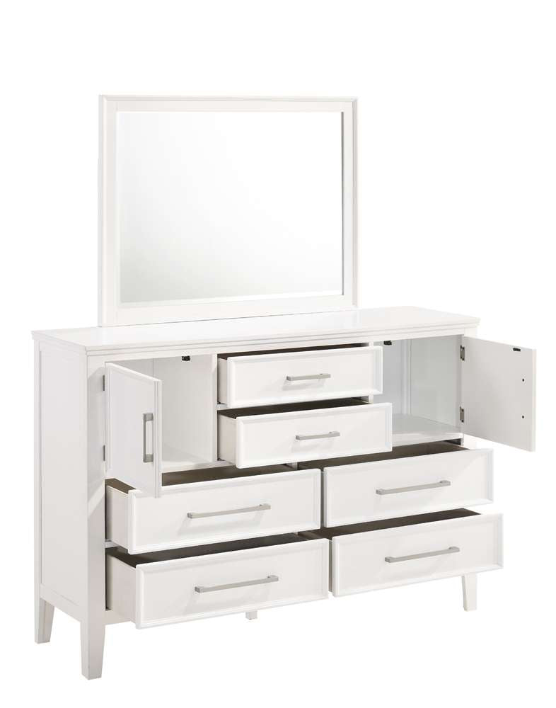 New Classic Furniture - Andover Mirror-White - B677W-060 veiw 2