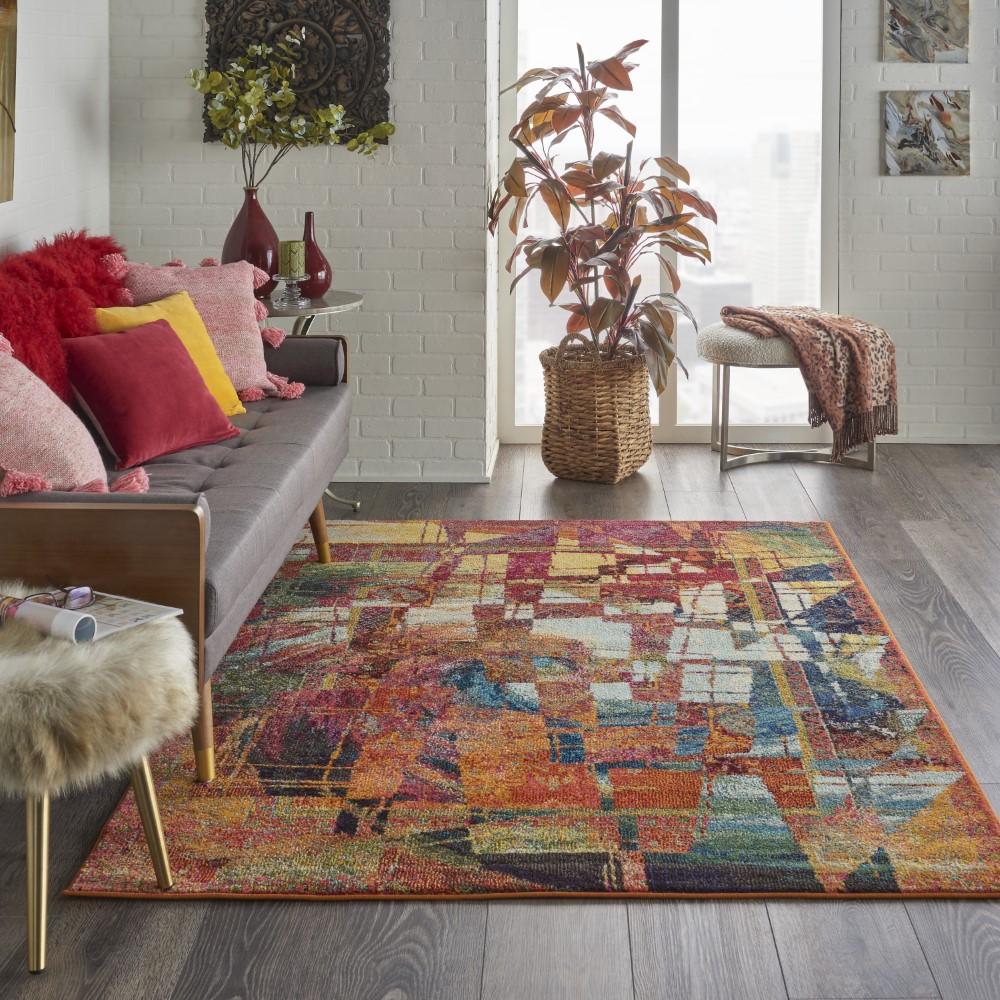 Nourison - Celestial CES06 Multicolor Abstract 311in x 511in Colorful Area Rug - CES06-99446337948_CLOSEOUT veiw 2