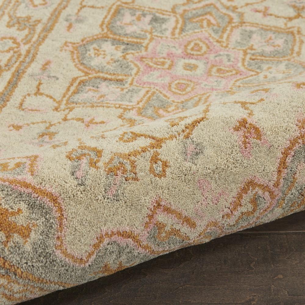 Nourison - Jazmine JAZ01 Orange and Cream 23in x 10 Wool Hallway Rug - JAZ01-99446460301_CLOSEOUT veiw 2