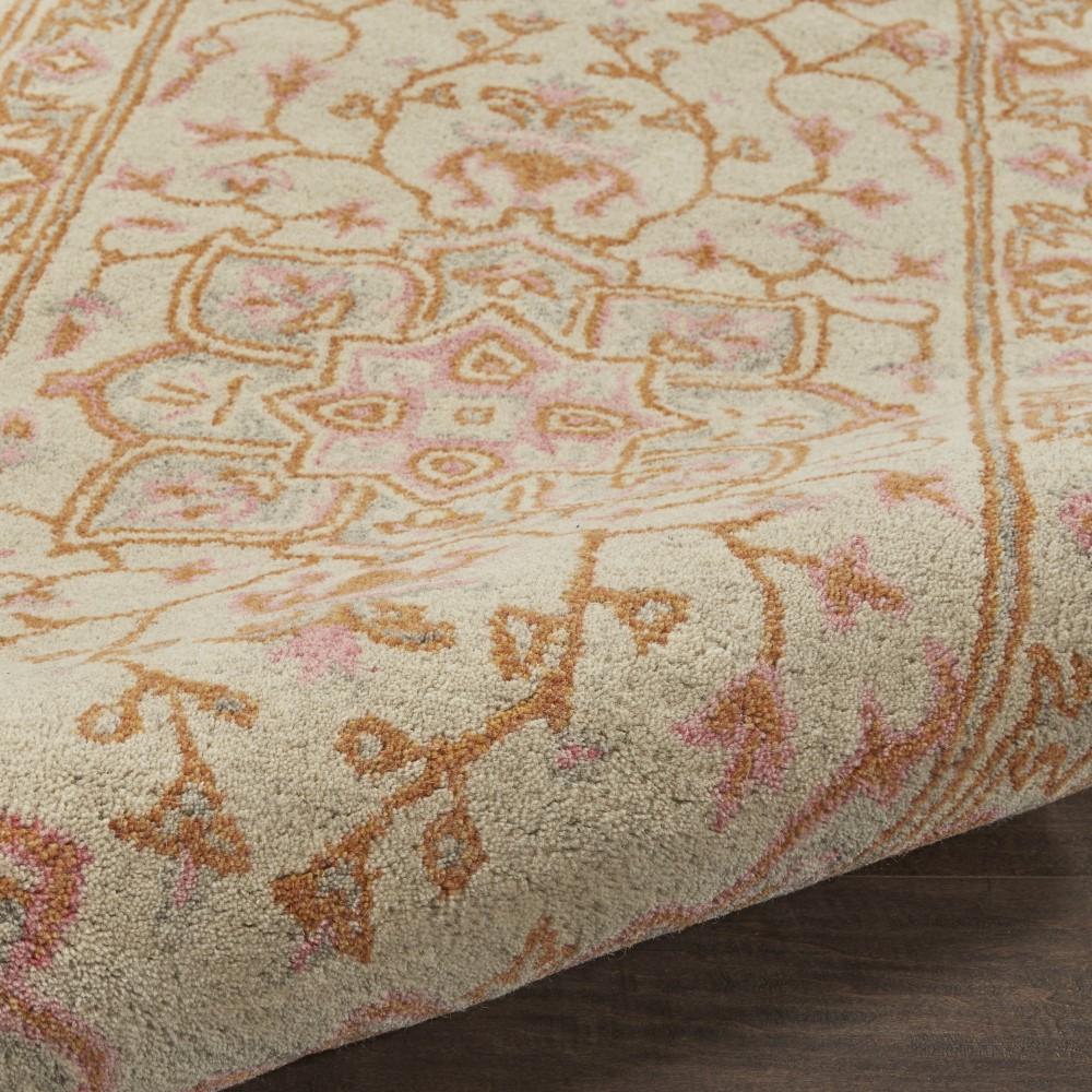 Nourison - Jazmine JAZ01 Orange and Cream 23in x 8 Wool Hallway Rug - JAZ01-99446460295_CLOSEOUT veiw 2