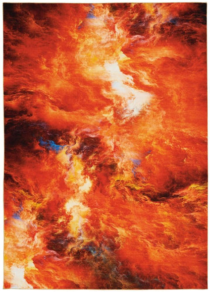 Nourison - Le Reve LER05 Orange 53in x 73in PhotoReal Area Rug - LER05-99446494641 - CLOSEOUT veiw 1