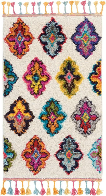 Nourison - Nomad 22in x 4 Multicolor Boho Area Rug - NMD06-99446461759_CLOSEOUT veiw 1