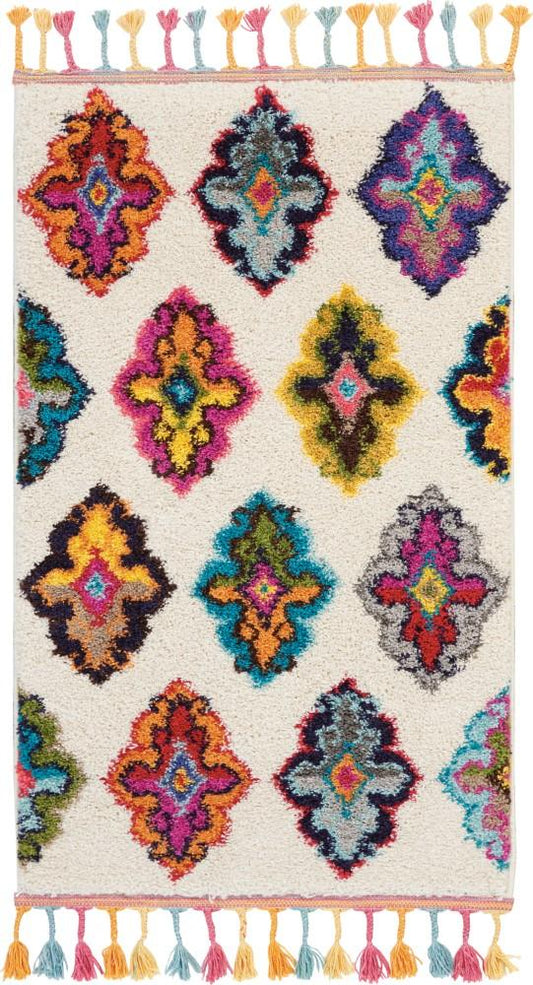 Nourison - Nomad 22in x 4 Multicolor Boho Area Rug - NMD06-99446461759_CLOSEOUT veiw 1