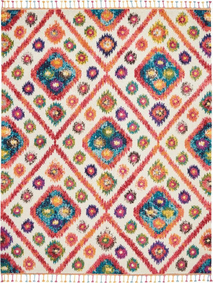 Nourison - Nomad NMD03 White Multicolor 710in x 106in Oversized Rug - NMD03-99446461179_CLOSEOUT veiw 1