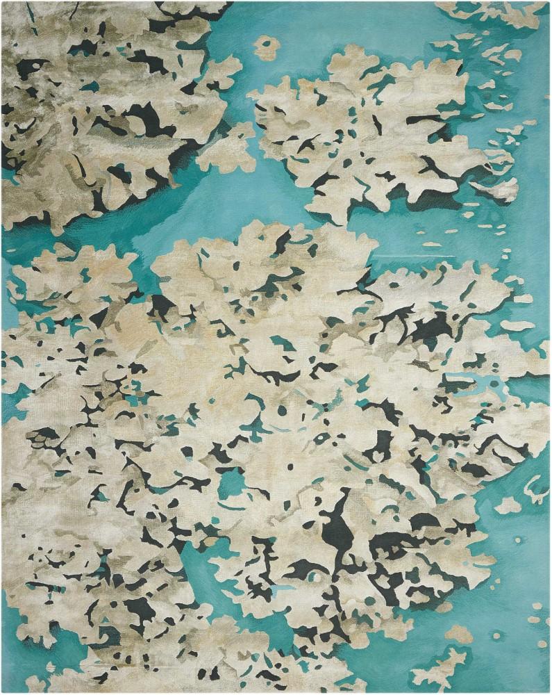 Nourison - Prismatic PRS06 Aqua Blue and Beige 39in x 59in Area Rug - PRS06-99446339904_CLOSEOUT veiw 1