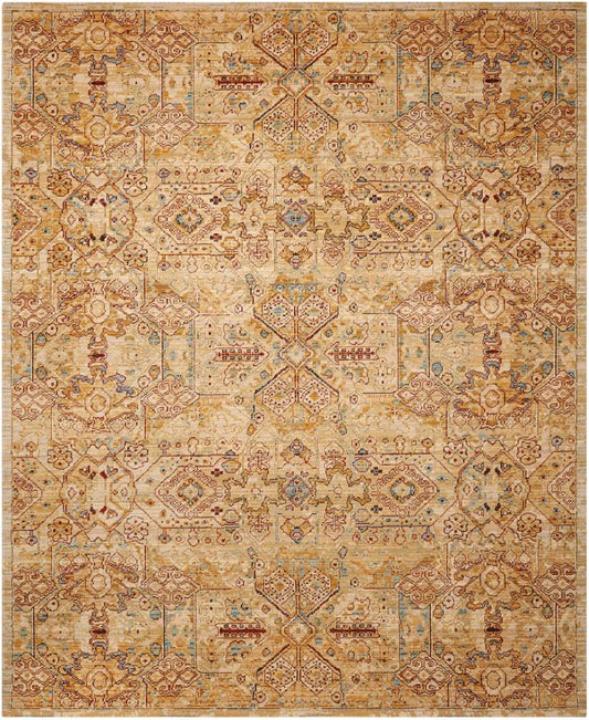 Nourison - Rhapsody RH008 Yellow 56in x 8 Area Rug - RH008-99446250315_CLOSEOUT veiw 1