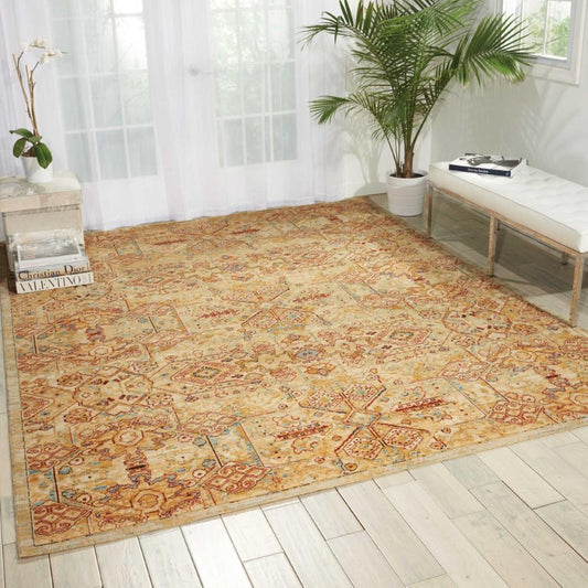 Nourison - Rhapsody RH008 Yellow 56in x 8 Area Rug - RH008-99446250315_CLOSEOUT veiw 2