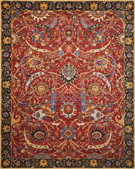 Nourison - Rhapsody RH015 Red 86in x 116in Rug - RH015-99446191922_CLOSEOUT veiw 1
