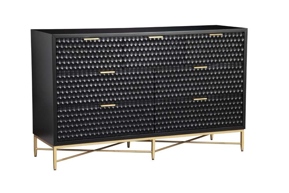 Origins by Alpine - Black Pearl Dresser in Black - 6400BLK-03 veiw 2