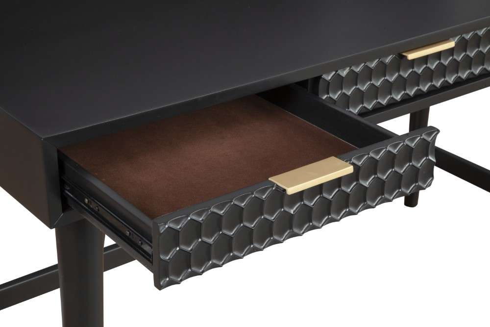 Origins by Alpine - Black Pearl Large Desk in Black - 6400BLK-66 veiw 4