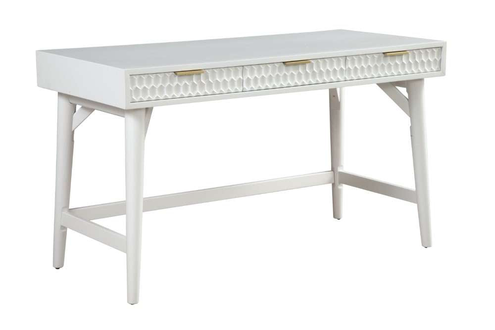 Origins by Alpine - White Pearl Large Desk in White - 6400-66 veiw 1