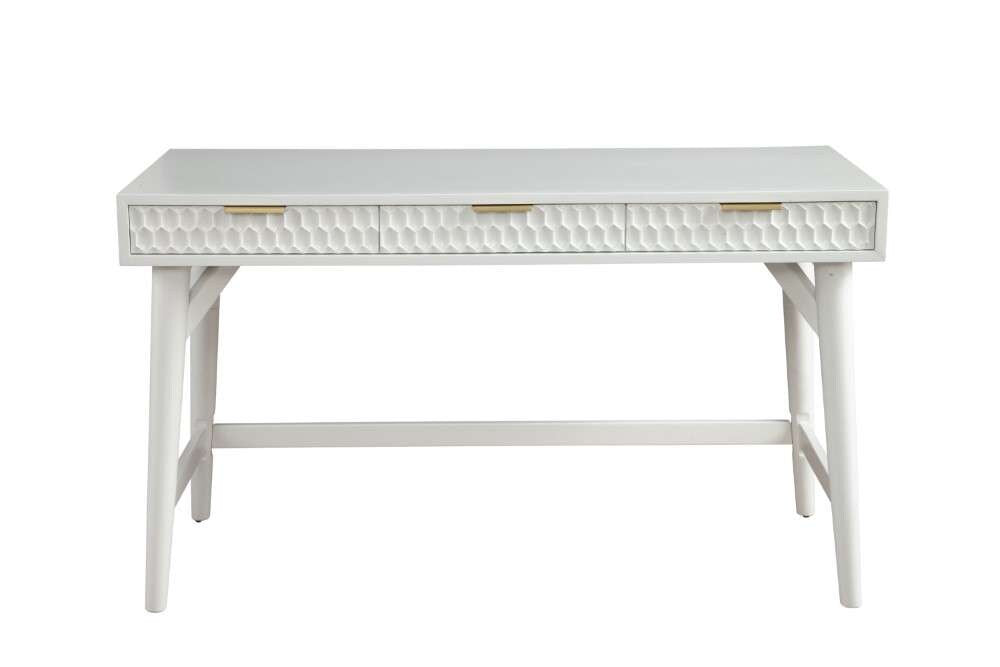 Origins by Alpine - White Pearl Large Desk in White - 6400-66 veiw 3