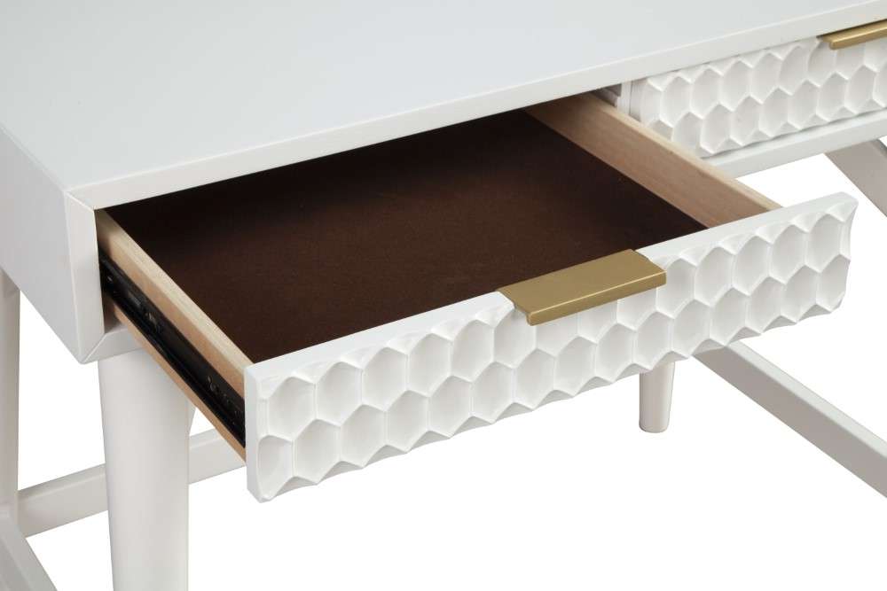 Origins by Alpine - White Pearl Mini Desk in White - 6400-65 veiw 4