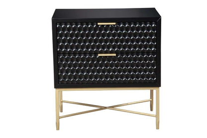 Origins by Alpine - Black Pearl Nightstand in Black - 6400BLK-02 veiw 1