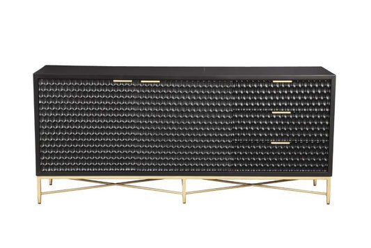 Origins by Alpine - Black Pearl TV Console in Black - 6400BLK-10 veiw 1