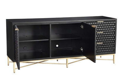 Origins by Alpine - Black Pearl TV Console in Black - 6400BLK-10 veiw 3