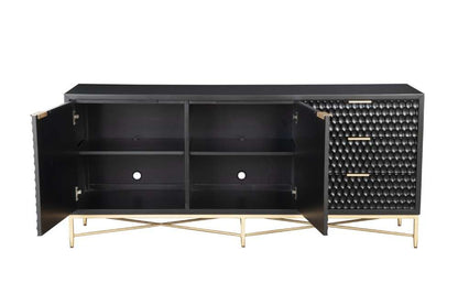 Origins by Alpine - Black Pearl TV Console in Black - 6400BLK-10 veiw 4