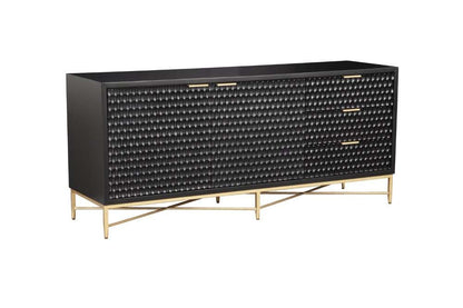 Origins by Alpine - Black Pearl TV Console in Black - 6400BLK-10 veiw 6