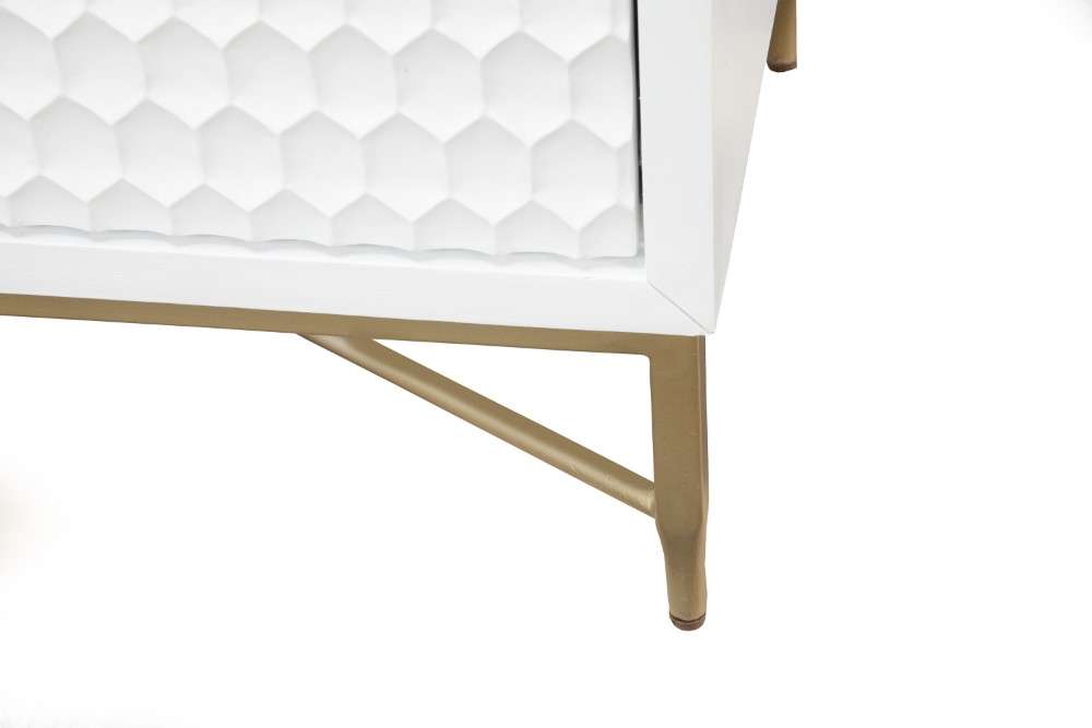 Origins by Alpine - White Pearl TV Console in White - 6400-10 veiw 6