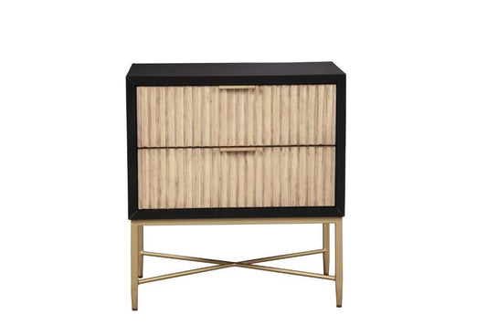 Origins by Alpine - Larsen Nightstand in Black - 7400BLK-02 veiw 1