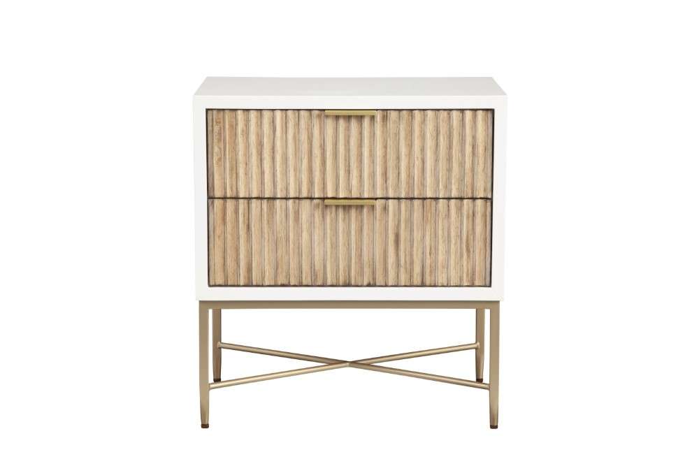 Origins by Alpine - Larsen Nightstand in White - 7400-02 veiw 1