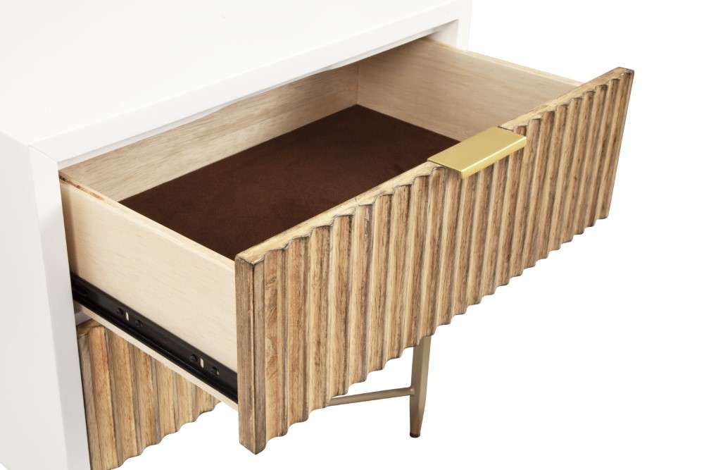Origins by Alpine - Larsen Nightstand in White - 7400-02 veiw 4