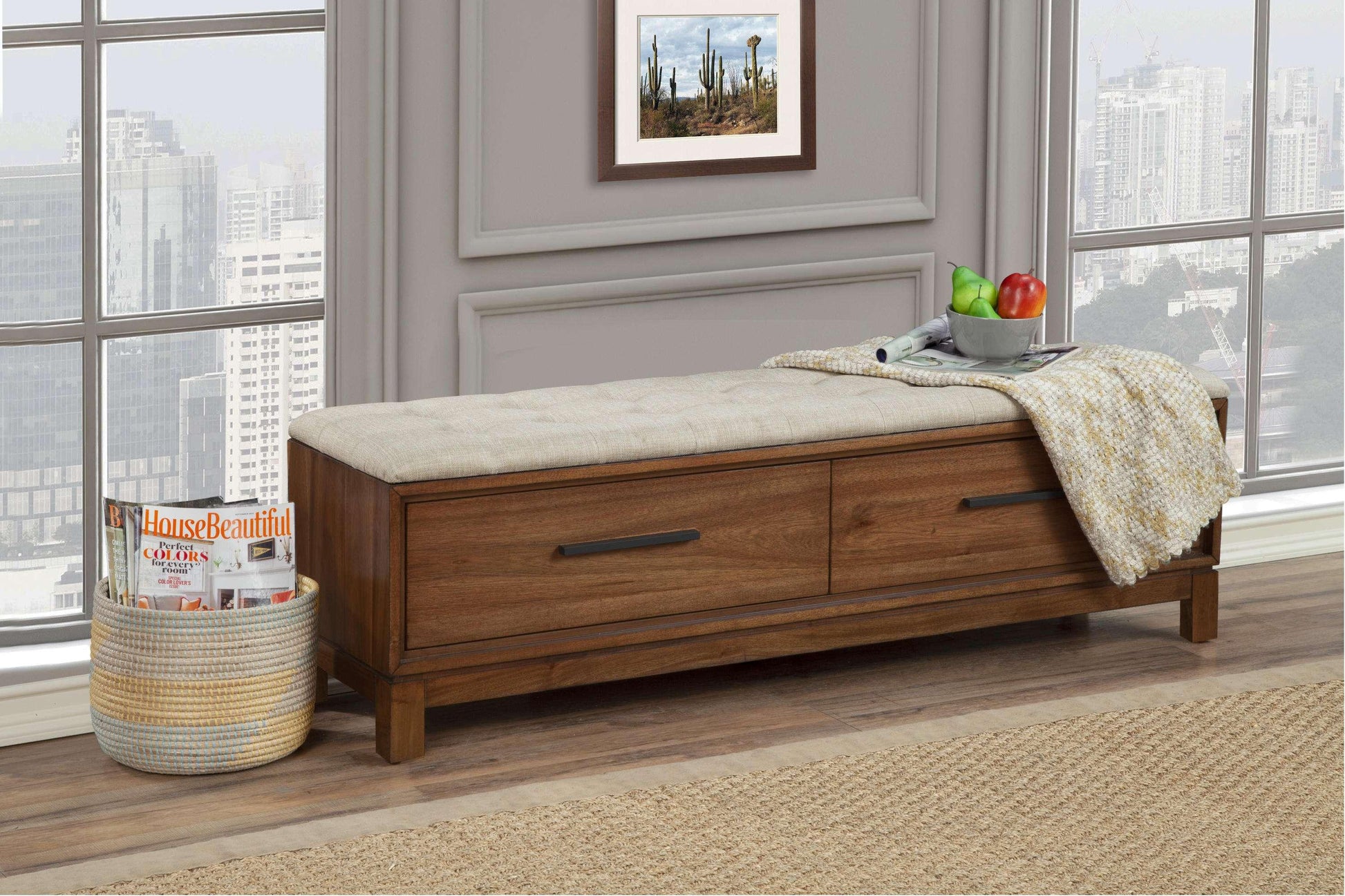 Origins by Alpine - Nova Bench in Honey Maple - 110-12 veiw 5