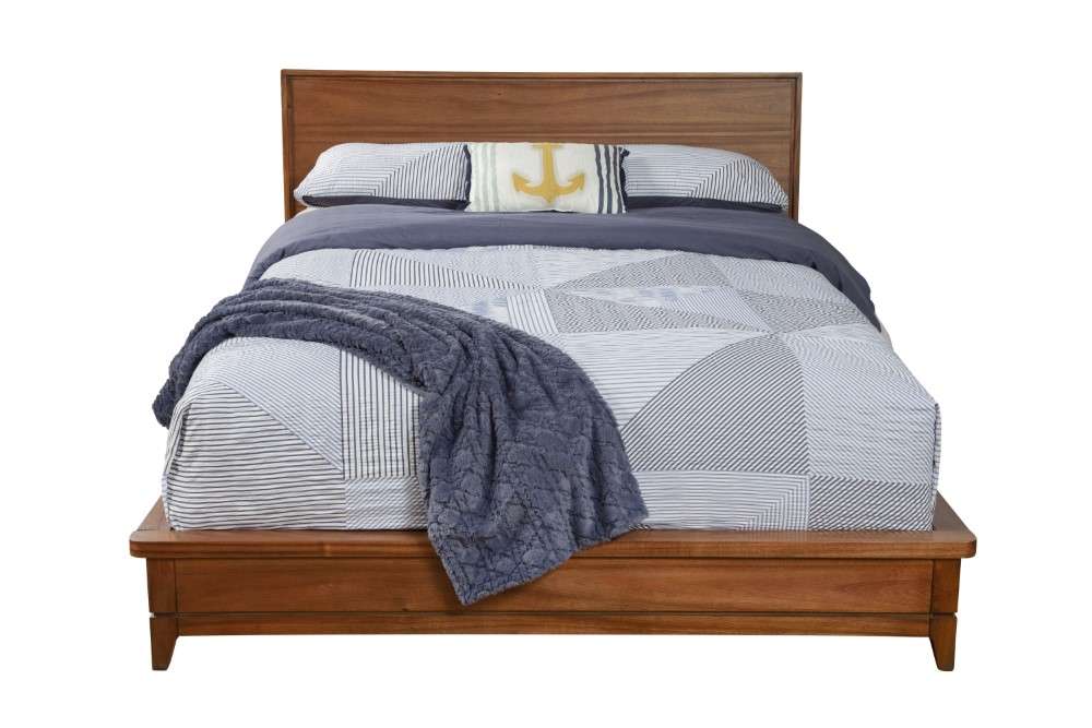 Origins by Alpine - Nova California King Platform Bed in Honey Maple - 110-07CK veiw 2