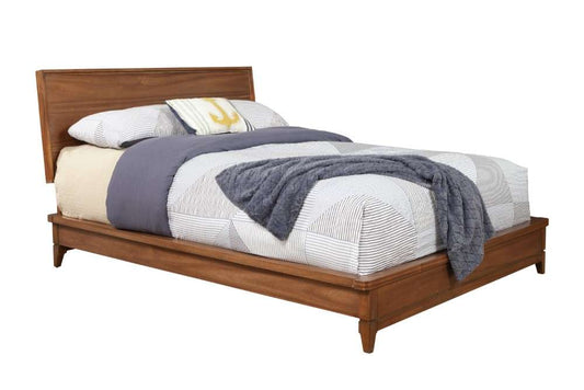 Origins by Alpine - Nova Queen Platform Bed in Honey Maple - 110-01Q veiw 1