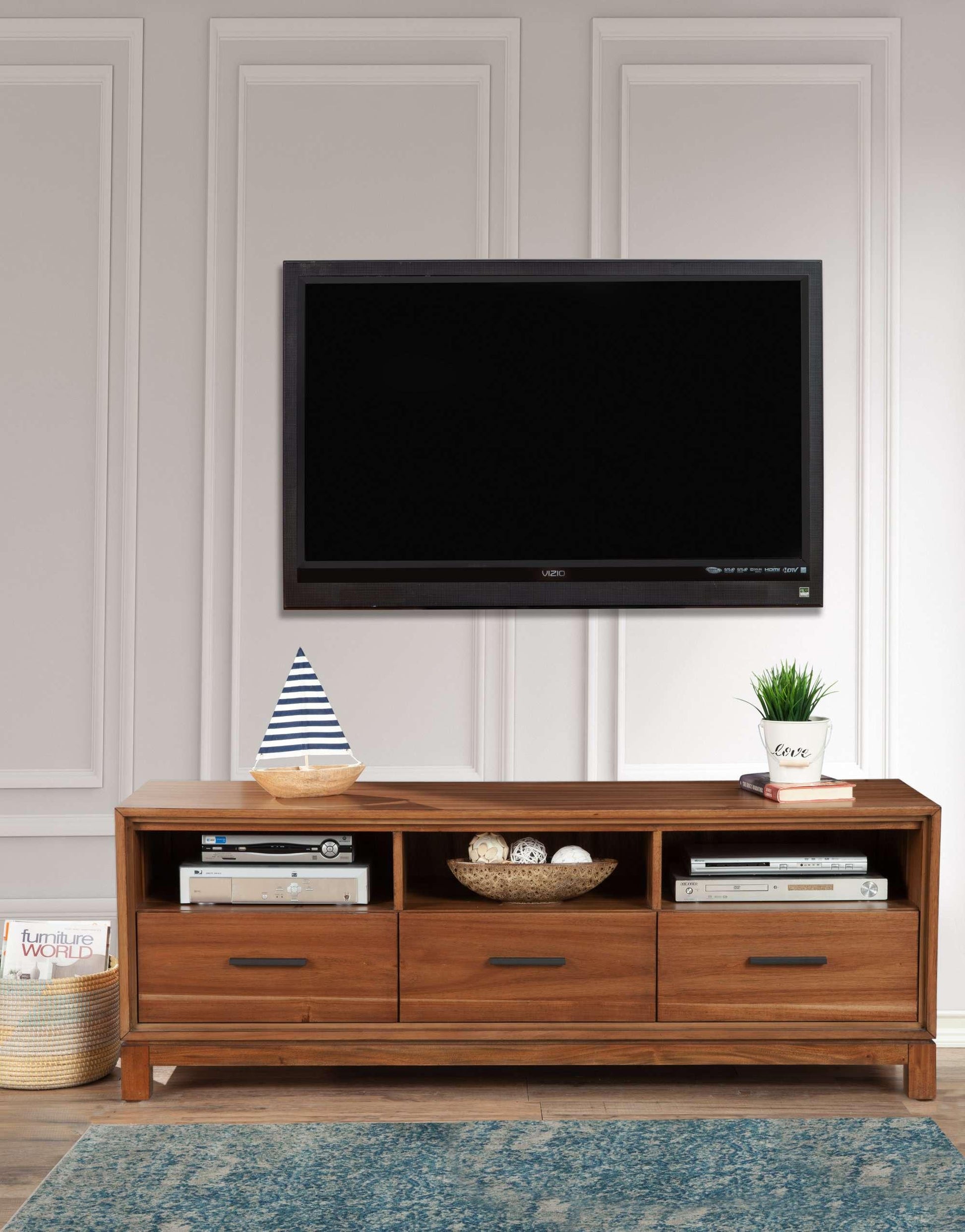 Origins by Alpine - Nova TV Console in Honey Maple - 110-10 veiw 6
