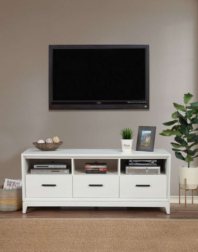 Origins by Alpine - Nova TV Console in Chalk White - 110-W-10 veiw 4