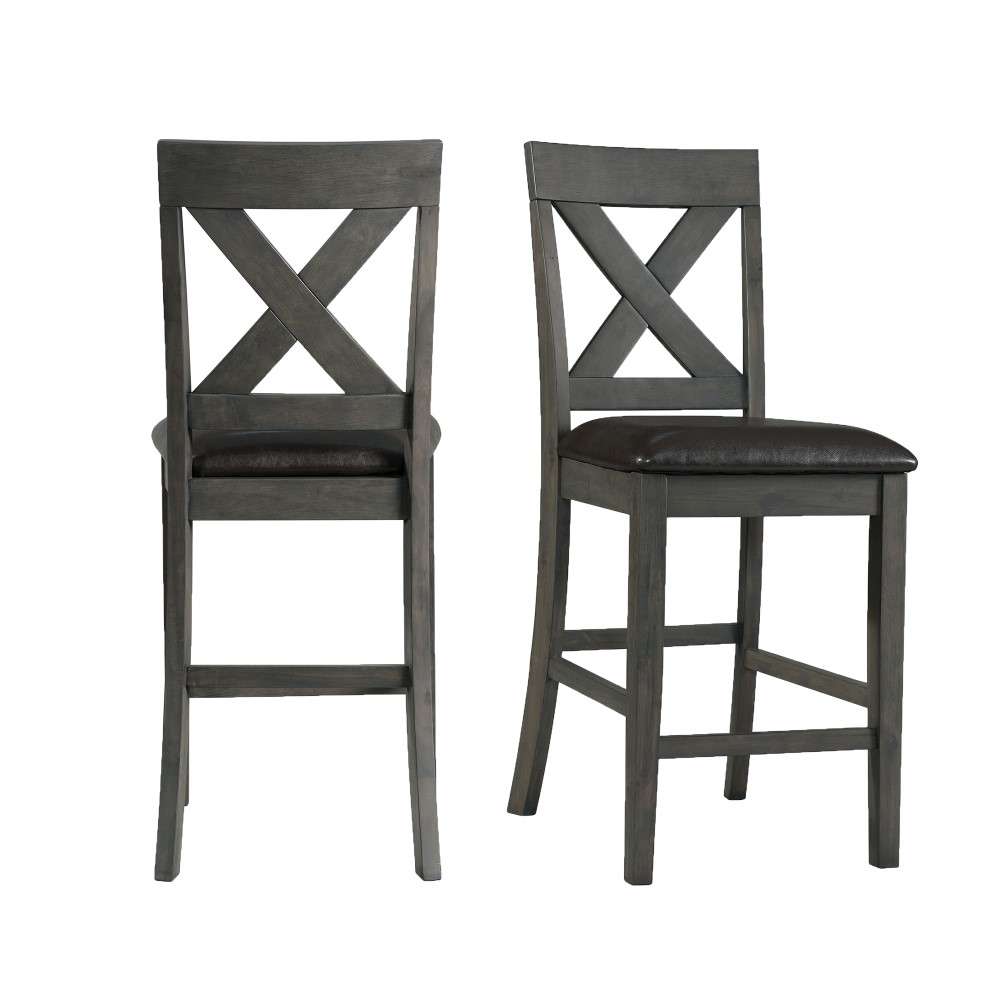 Picket House Furnishings - Alexa Counter Height Side Chair in Gray (Set of 2) - DAX400CSC veiw 1