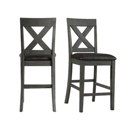 Picket House Furnishings - Alexa Counter Height Side Chair in Gray (Set of 2) - DAX400CSC veiw 2