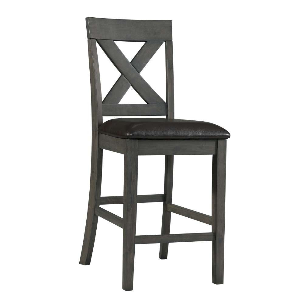 Picket House Furnishings - Alexa Counter Height Side Chair in Gray (Set of 2) - DAX400CSC veiw 3