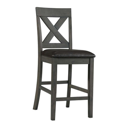 Picket House Furnishings - Alexa Counter Height Side Chair in Gray (Set of 2) - DAX400CSC veiw 3