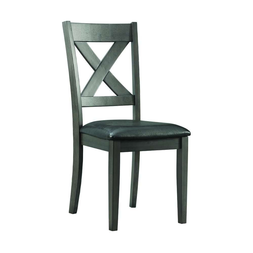 Picket House Furnishings - Alexa Standard Height Side Chair in Gray (Set of 2) - DAX400SC veiw 3