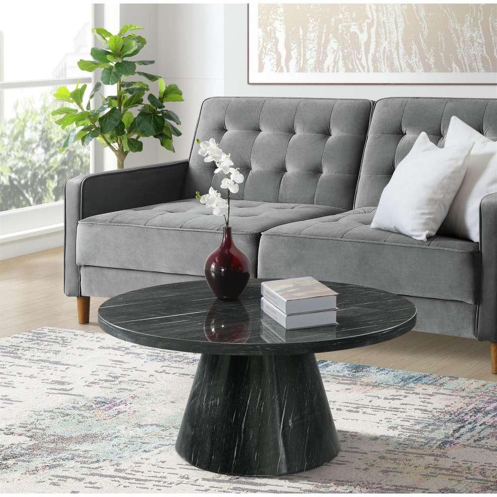 Picket House Furnishings - Odette Round Occasional Coffee Table Complete in Grey - T-1153-CTC veiw 2