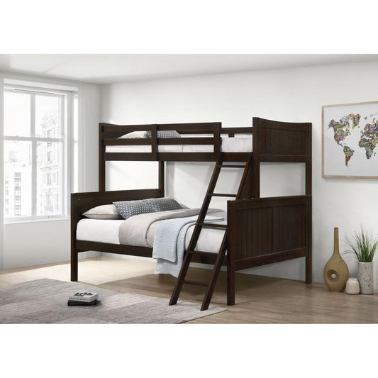 Picket House Furnishings - Santino Twin Over Full Bunk Bed in Espresso - SM500TFB veiw 1