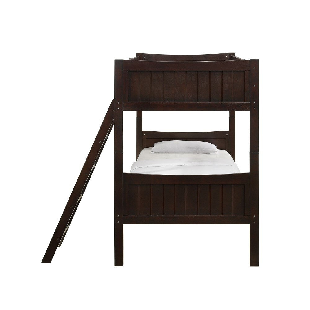 Picket House Furnishings - Santino Twin Over Twin Bunk Bed in Espresso - SM500TTB veiw 3