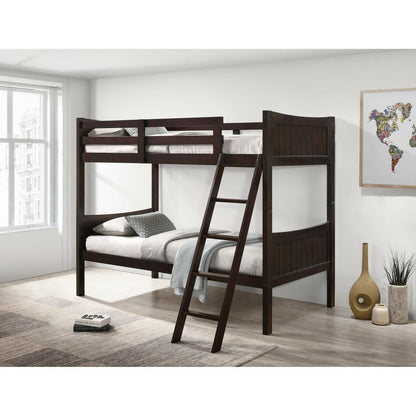 Picket House Furnishings - Santino Twin Over Twin Bunk Bed in Espresso - SM500TTB veiw 4