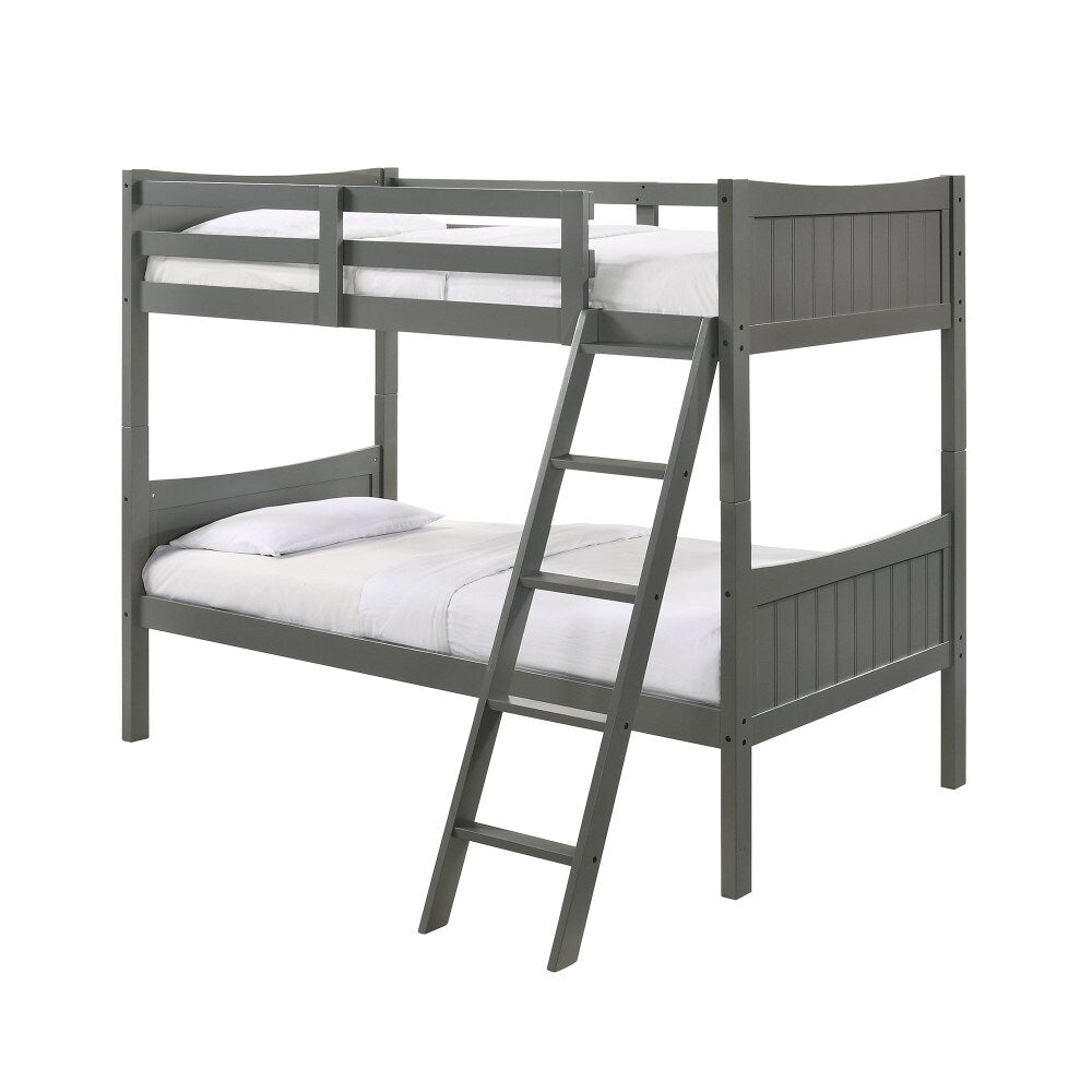 Picket House Furnishings - Santino Twin Over Twin Bunk Bed in Grey - SM300TTB veiw 1