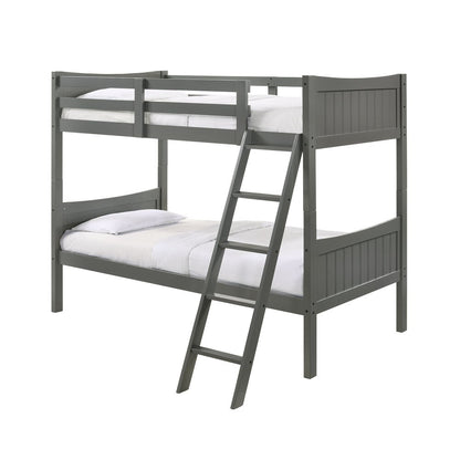 Picket House Furnishings - Santino Twin Over Twin Bunk Bed in Grey - SM300TTB veiw 1