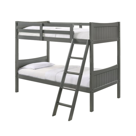 Picket House Furnishings - Santino Twin Over Twin Bunk Bed in Grey - SM300TTB veiw 1