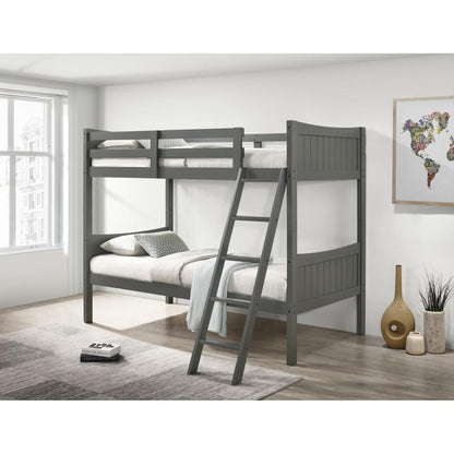Picket House Furnishings - Santino Twin Over Twin Bunk Bed in Grey - SM300TTB veiw 4